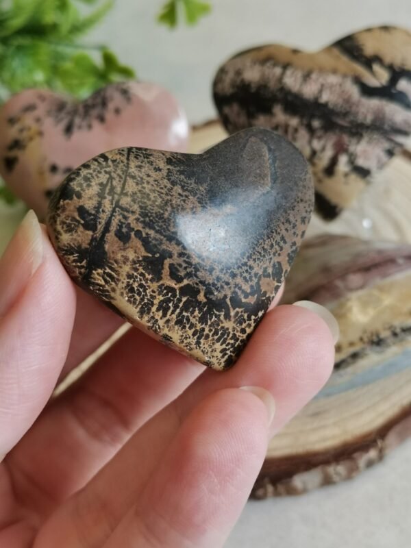Natural Picture Jasper Heart – Polished Landscape Jasper – Home Decor, Meditation, and Collectibles