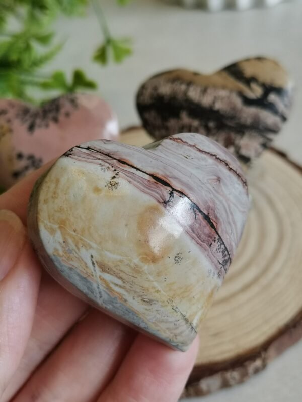 Natural Picture Jasper Heart – Polished Landscape Jasper – Home Decor, Meditation, and Collectibles