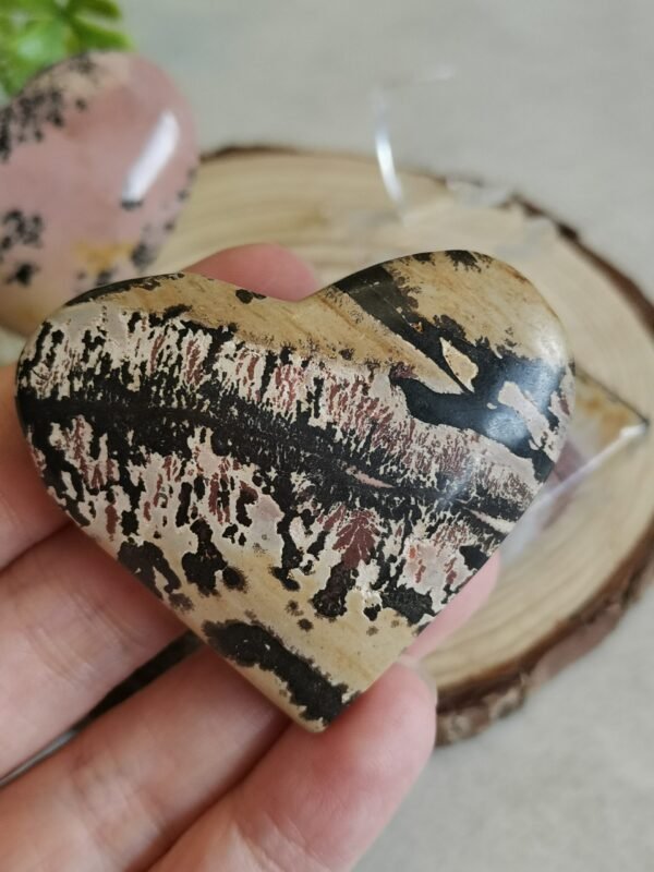 Natural Picture Jasper Heart – Polished Landscape Jasper – Home Decor, Meditation, and Collectibles