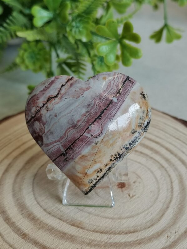 Natural Picture Jasper Heart – Polished Landscape Jasper – Home Decor, Meditation, and Collectibles