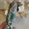 Natural Green Sakura Agate Tower · Polished energy column · Home decoration · Crystal for meditation and collection