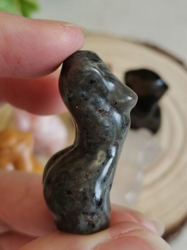 Female figure - White Quartz Fluorescent Yooperlite female figure