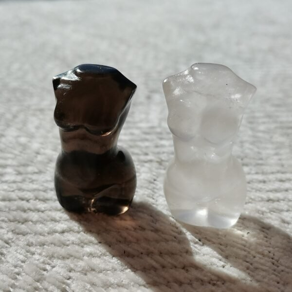 Female figure - White Quartz Fluorescent Yooperlite female figure