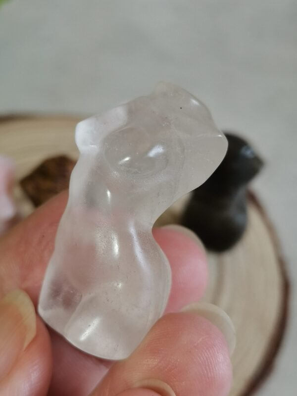 Female figure - White Quartz Fluorescent Yooperlite female figure