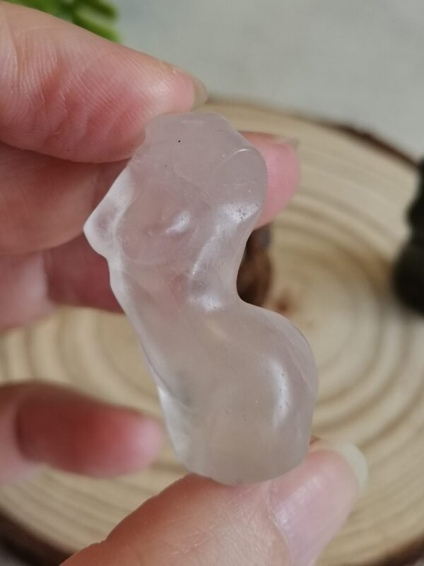 Female figure - White Quartz Fluorescent Yooperlite female figure