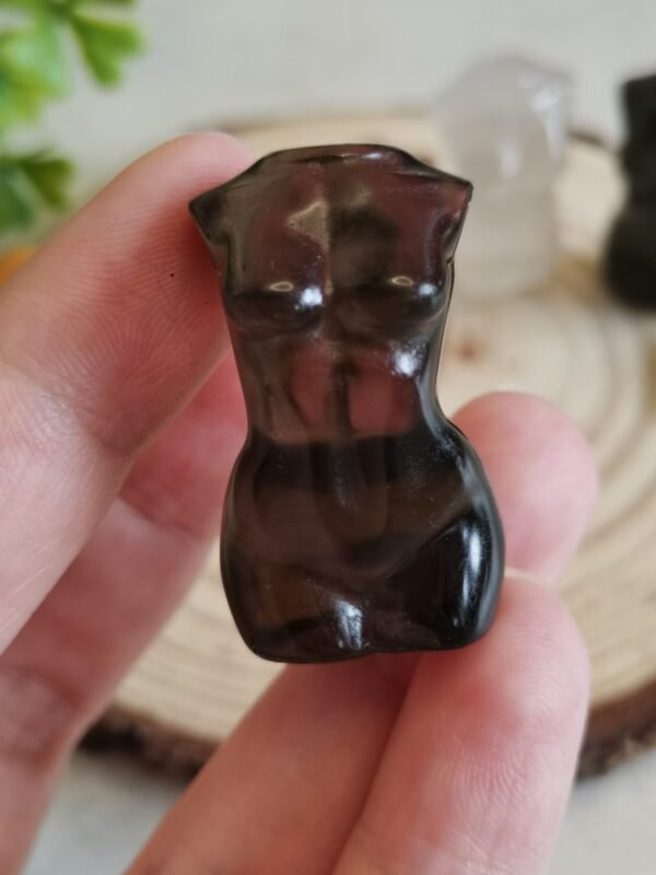 Female figure - White Quartz Fluorescent Yooperlite female figure