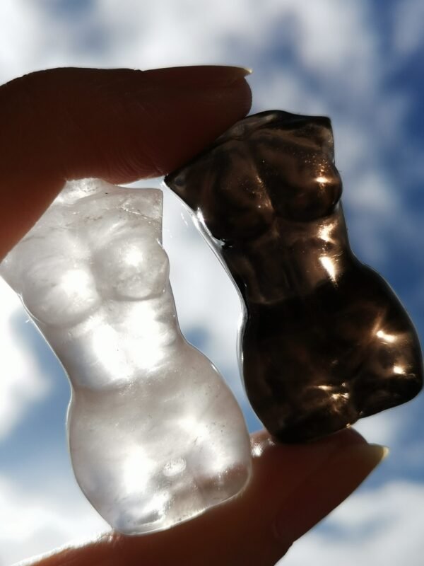 Female figure - White Quartz Fluorescent Yooperlite female figure