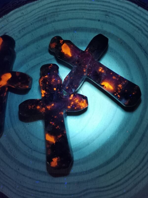 Figura de cruz - Piedra de fuego - piedra Ojo de Tigre