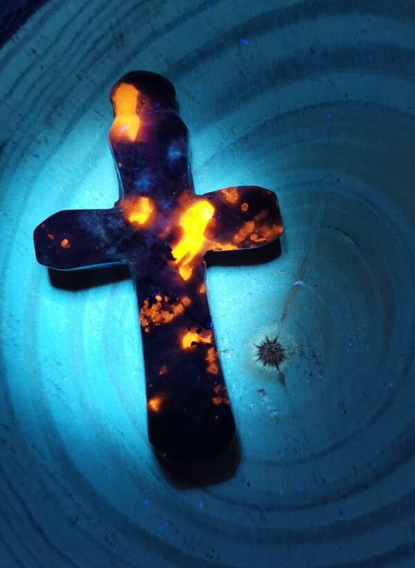 Figura de cruz - Piedra de fuego - piedra Ojo de Tigre