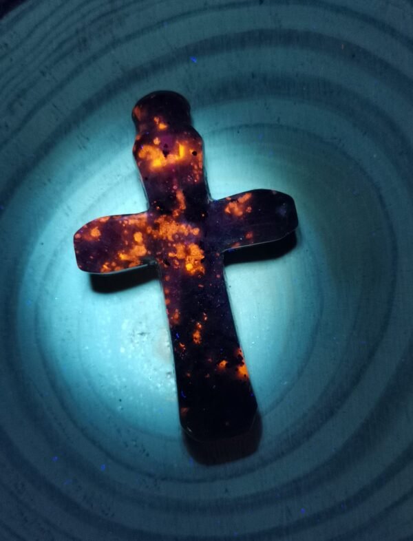 Figura de cruz - Piedra de fuego - piedra Ojo de Tigre