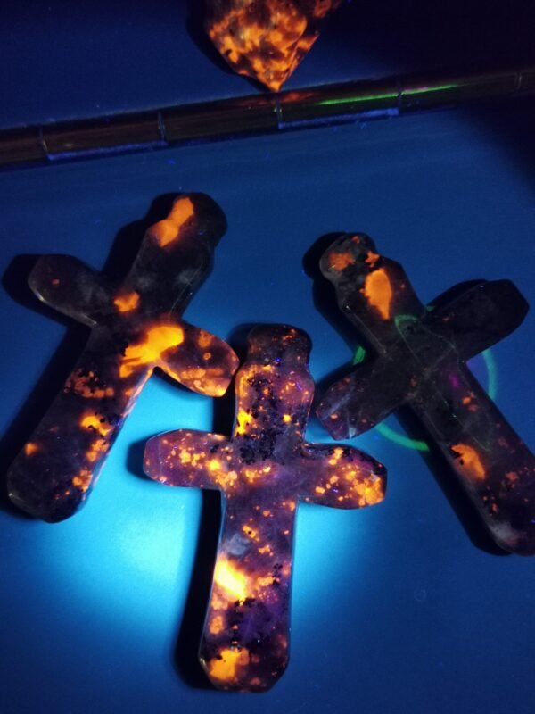 Figura de cruz - Piedra de fuego - piedra Ojo de Tigre