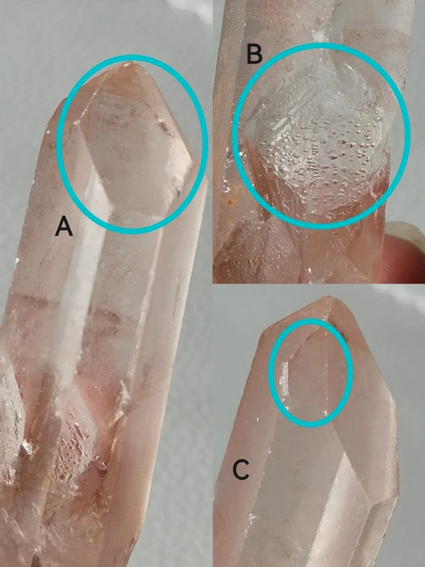 Cristal natural de cuarzo rosa