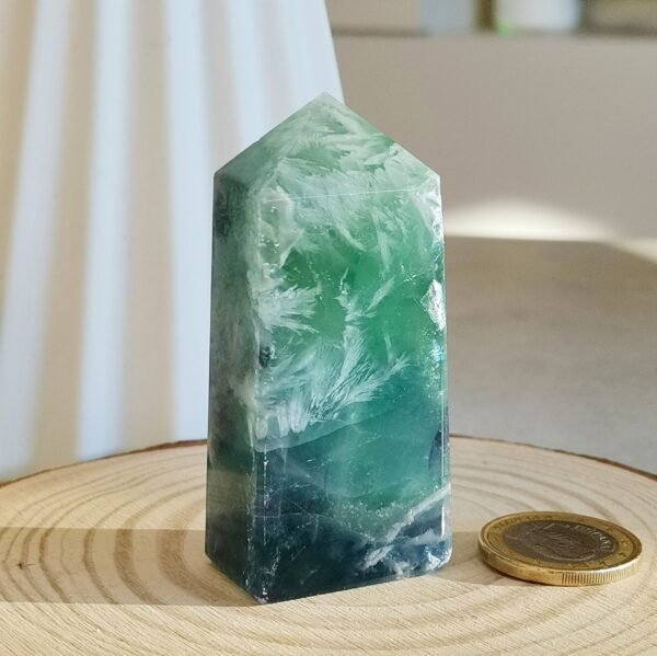 Natural fluorite tower