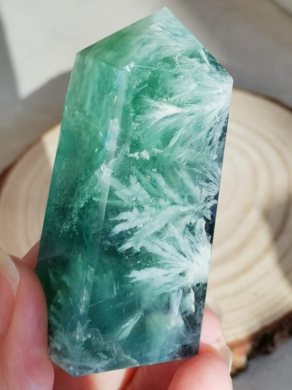 Natural fluorite tower