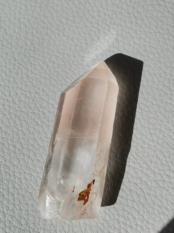 Cristal natural de cuarzo rosa