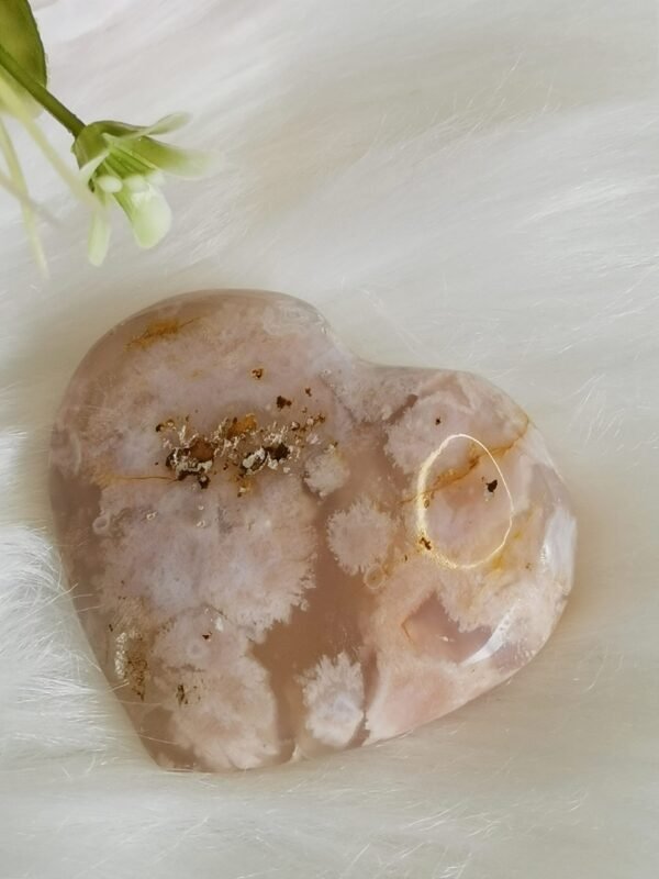 Corazón de Ágata Sakura Rosa