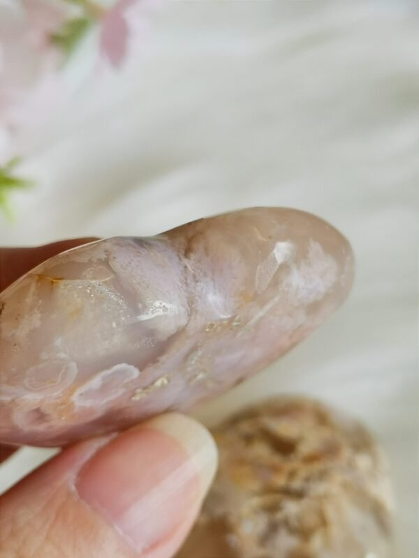 Corazón de Ágata Sakura Rosa