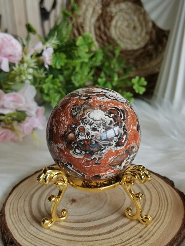 Esfera ágata “money agate” natural