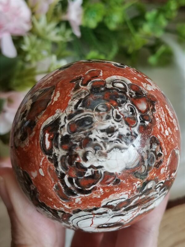 Esfera ágata “money agate” natural