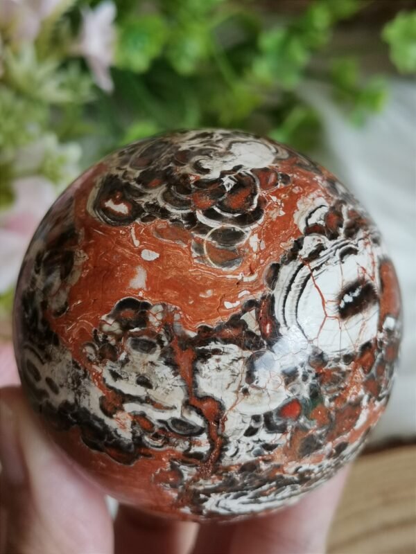 Esfera ágata “money agate” natural