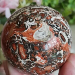 Esfera ágata “money agate” natural