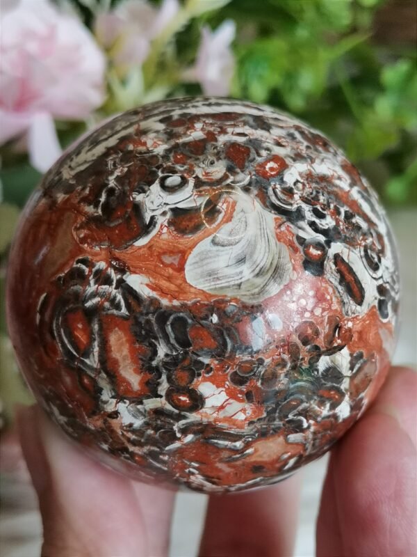 Esfera ágata “money agate” natural