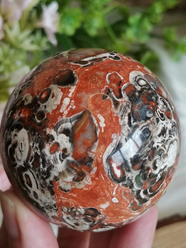 Esfera ágata “money agate” natural