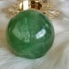 Natural green fluorite crystal sphere