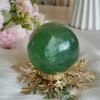 Natural green fluorite crystal sphere