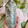 Double-ended moss agate