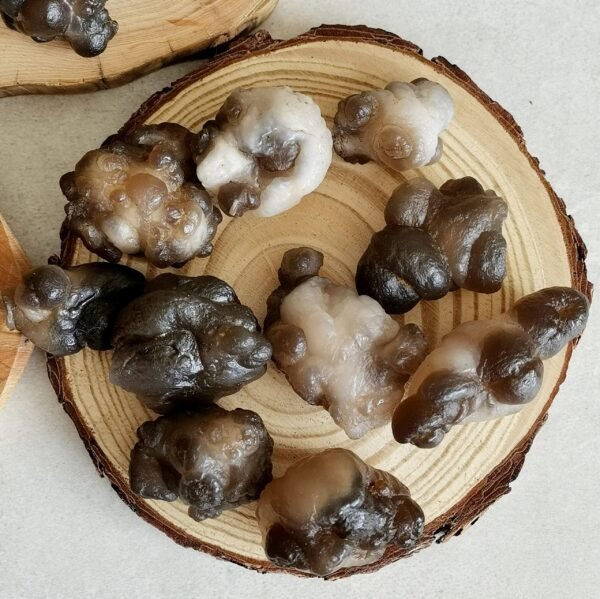 Natural Panda Agate – Collectible Stone with Black and Cream Patterns, Decorative Mineral, Polished Stone, Mineral Collection