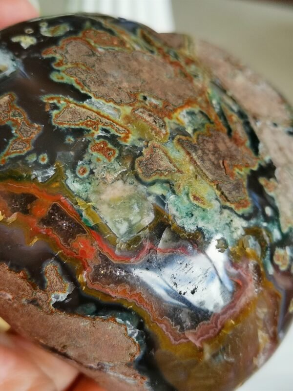 Corazón de amatista drusa con ágata natural