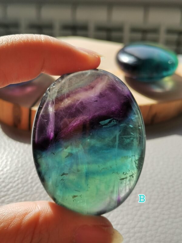 Natural Fluorite • Hand Stone • Rainbow Energy Crystal