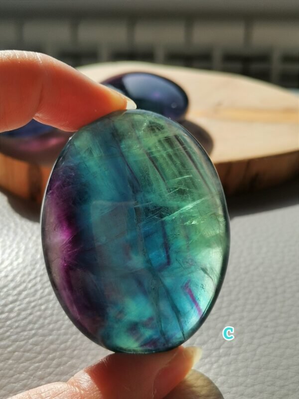 Natural Fluorite • Hand Stone • Rainbow Energy Crystal