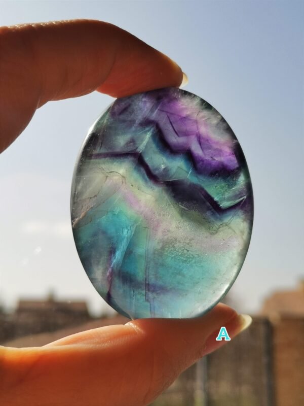 Natural Fluorite • Hand Stone • Rainbow Energy Crystal
