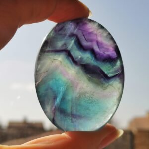 Natural Fluorite • Hand Stone • Rainbow Energy Crystal