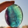 Natural Fluorite • Hand Stone • Rainbow Energy Crystal