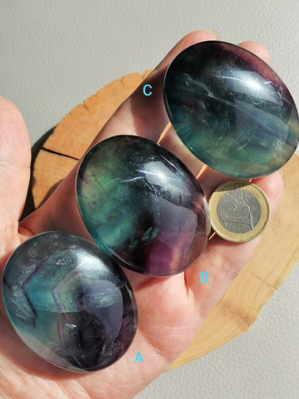 Natural Fluorite • Hand Stone • Rainbow Energy Crystal