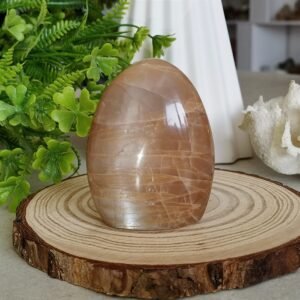 Natural Freeform Moonstone with Blue Flash • Decorative Piece & Collection