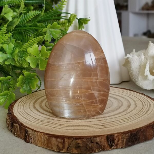 Natural Freeform Moonstone with Blue Flash • Decorative Piece & Collection