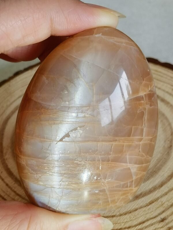 Natural Freeform Moonstone with Blue Flash • Decorative Piece & Collection