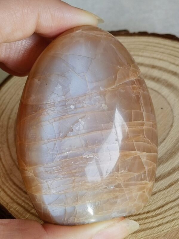 Natural Freeform Moonstone with Blue Flash • Decorative Piece & Collection