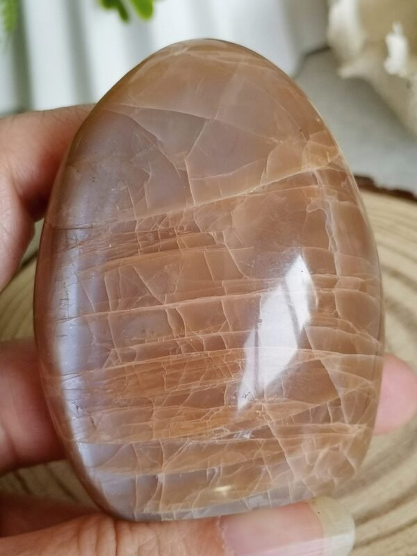 Natural Freeform Moonstone with Blue Flash • Decorative Piece & Collection