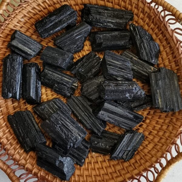 Blocks of natural black tourmaline