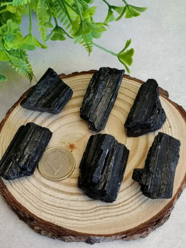 Blocks of natural black tourmaline