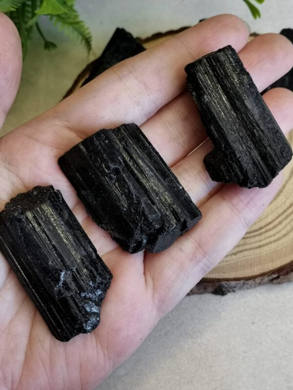 Blocks of natural black tourmaline