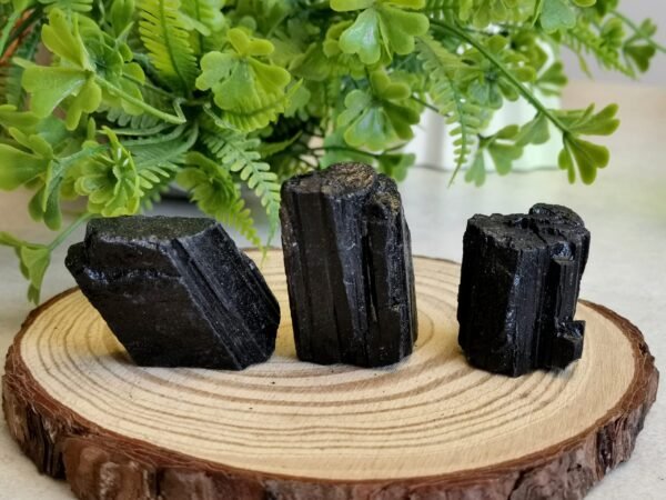 Blocks of natural black tourmaline
