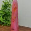 Natural pink agate tower