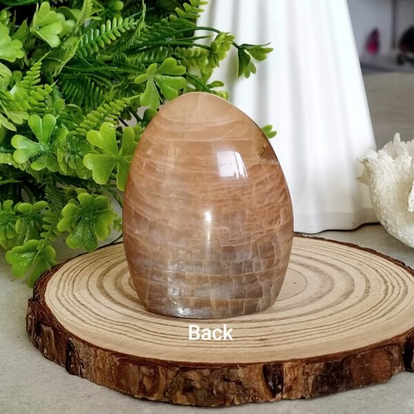 Natural Freeform Moonstone with Blue Flash • Decorative Piece & Collection