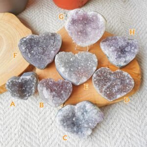 natural crystal heart